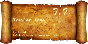 Trexler Irma névjegykártya