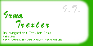 irma trexler business card